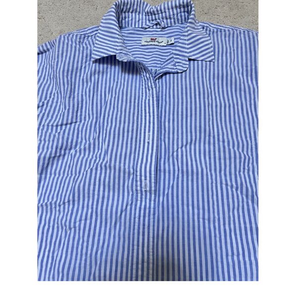 Vineyard Vines Blue/white Stripped Cap sleeve size 2 - Picture 3 of 4